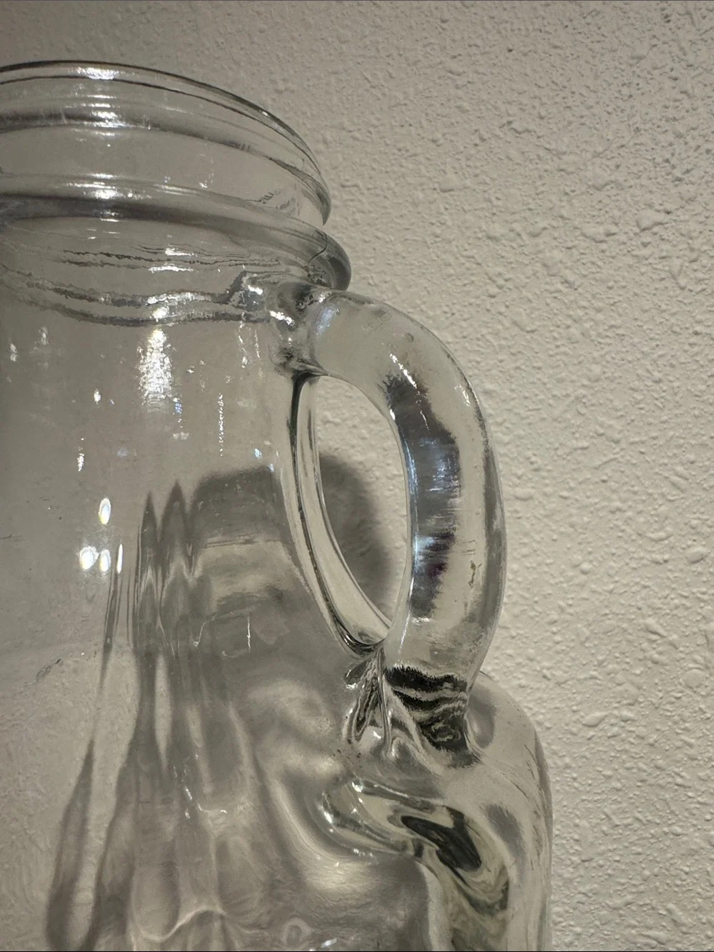 Vintage 'Speas U-Sav-It' Glass Pitcher with White Screw Cap